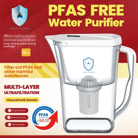 FLITI 3-Stage Water Filter Jug BEC-6026 3.2L Chlorine and Limescale Reduction NSF42 ABS AS PP 24.5x10.5x26.8cm (1/5)