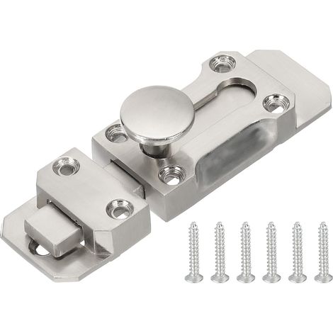 Verrou À Coulisse 3 Pouces Verrou De Porte Solide Argent (1/5)