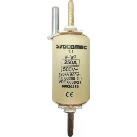 Socomec 68620250 HRC Sicherung Größe 1 Gl-gG 250A 500V Schlaggerät