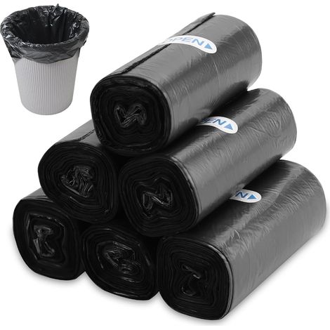 Kleine 3-Liter-Müllbeutel, 180 Stück, Mini-Müllbeutel für Tisch, Badezimmer, Büro, Auto, Bioabfalleimer (Noic, 6 Rollen) (1/5)