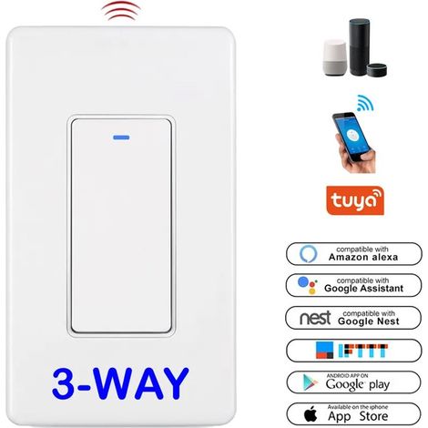 Tuya Interruttore Push Smart WiFi a 3 Vie US 100-120V (1/5)