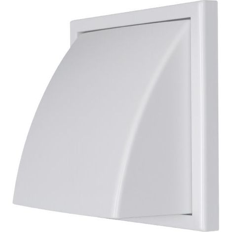 Capot de Conduit Mural Blanc Durable avec Clapet Anti-Refoulement Grille de Ventilation ASA avec Bride Protection Pluie et Vent – Grille d'Aération avec Clapet Anti-Retour. (Diamètre: 147mm) (1/5)