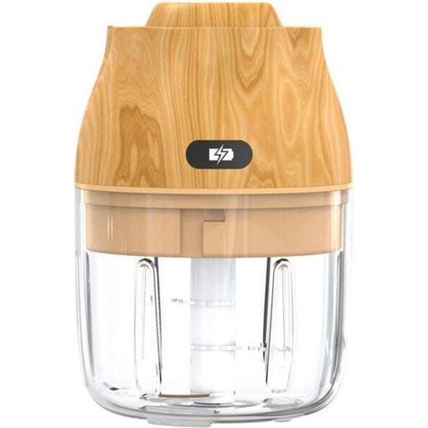 Hachoir à viande électrique étanche IPX5 250 ml et hachoir à viande à grains de bois avec lame en acier inoxydable, adapté à la cuisine et au hachoir à viande avancé pour les légumes et les fruits