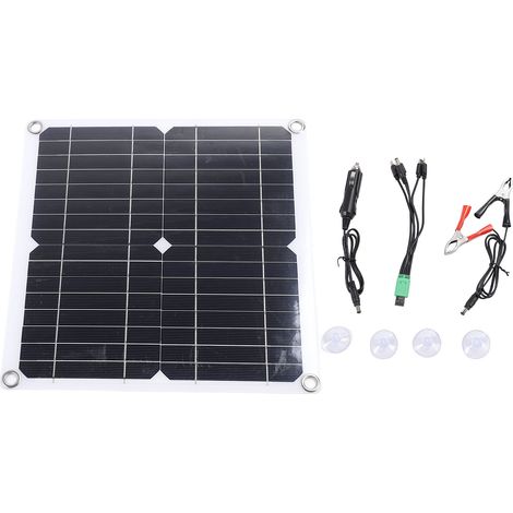 Ortviai Panneau Solaire Portable 12 W 12 V en Silicium Monocristallin Étanche pour Camping, Randonnée et Voyages (1/5)