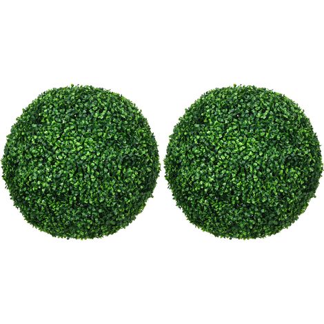 Set de 2 bolas de boj artificiales Ø50 cm en plástico verde MODENUIT (1/5)