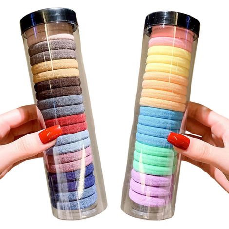 Lot de 160 anneaux porte-serviettes pour femmes, bandeaux pour cheveux courts, élastiques à cheveux noirs, chouchous en caoutchouc pour petites filles et enfants.