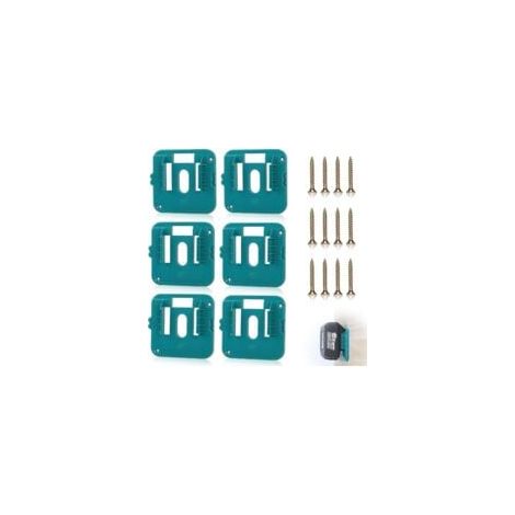 6 x Support de Batterie Makita18V avec 12 Vis, Compatible avec Makita BL1860 BL1850 BL1840 BL1830, Bleu(Pas de Batterie) (1/5)