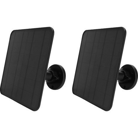 Panneaux solaires 12W, 2 pièces, chargeur de caméra de sécurité, étanche IP65, Interface Micro USB, support réglable à 360 degrés, câble de 9,8 pieds (1/5)