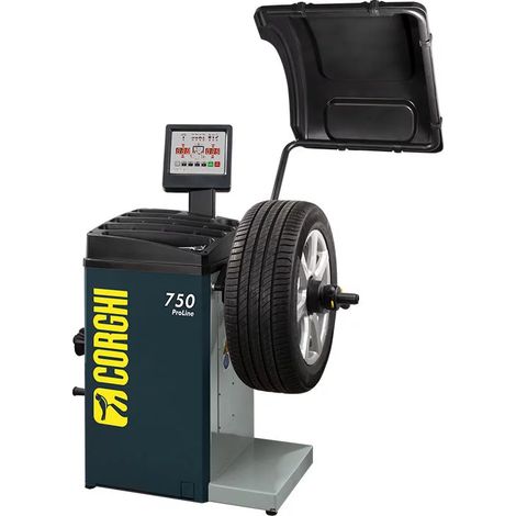 Équilibreuse de roue automatique – Écran numérique – Vitesse 150 tr/min – Largeur max. 22.8" – Diamètre max. 44" – Poids max. 70 kg (1/3)