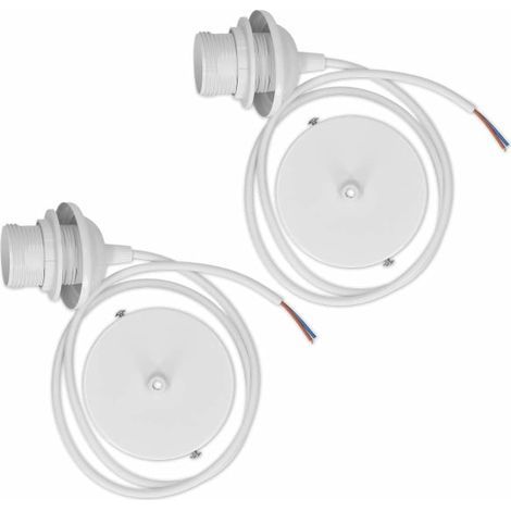 KLVGTIFS PU - câbles électriques pour lampe - Câble avec douille E27 et anneau de fixation - Suspension pour plafonnier (1/5)