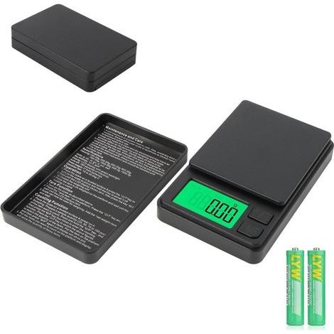 Balance Précision 500g/0.01g, Mini Balance de Précision pour Bijoux, Balance Numérique Portable avec Affichage LCD et Fonction de Tare, Multifonction Utilisée pour Bijoux, Café (1/5)