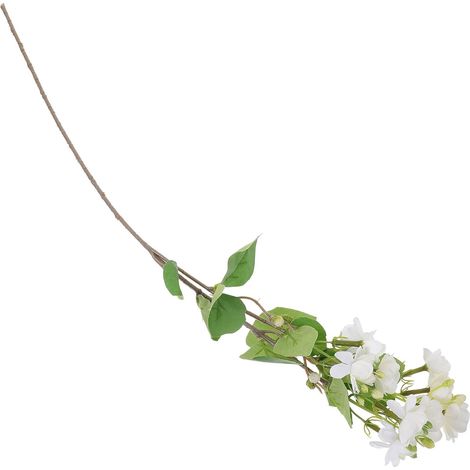 Artificial White Jasmine Flowers with 9 Heads, Decorative Floral Decor in Silk Fabric and Wire, Realistic Multi-Tier Shape for Shop Windows and Parties (1/5)
