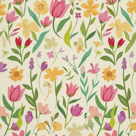 Tela decorativa para exteriores Oxford - Motivo primaveral I DX7426 (1/5)