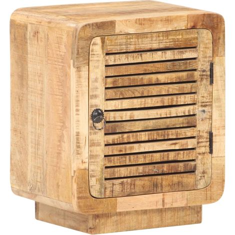 Chevet Commode de nuit - Table d'appoint - 40x30x50 cm Bois de manguier brut Chic-274291 (1/5)