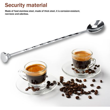 Shaker à cocktail en acier inoxydable 304, cuillère à café, embout sphérique (1/5)
