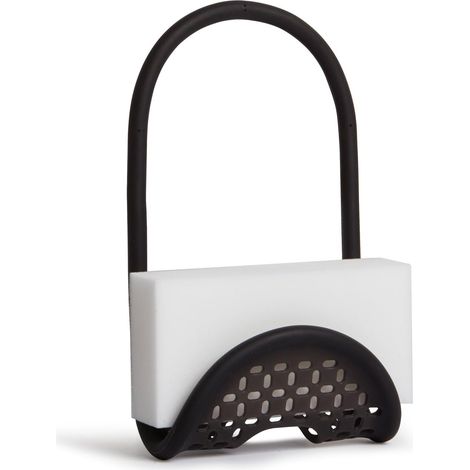 Sling Caddy. Porte-éponge Sling. En plastique souple. Coloris noir. Dimension 26x11x0.8cm.