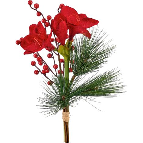 Mömax Kunstpflanze Amaryllis-Strauss Dunkelrot (1/4)