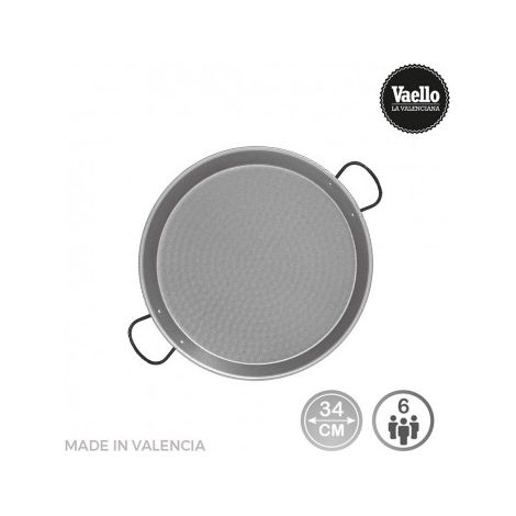 PLAT PAELLA ACIER POLI D.34CM 0134 VAELLO CAMPOS