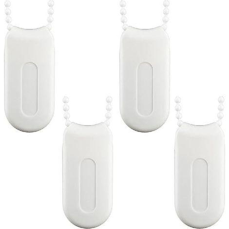 Kaelt - Lot de 4 poids pour cordon de rideau, accessoires pour stores en plastique blanc, poignées, cordon, poids de rechange, chaînette de lestage pour stores enrouleurs. (1/5)