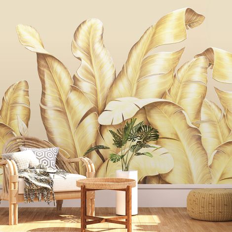 Papier peint panoramique - Plantes tropicales - 130 cm x 78 cm (1/4)