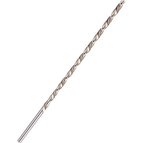 Foret hélicoïdal extra-long en acier rapide de 3 mm (cannelure en spirale profonde) — Foret spiralé à queue droite de 200 mm (outil de qualité industrielle)