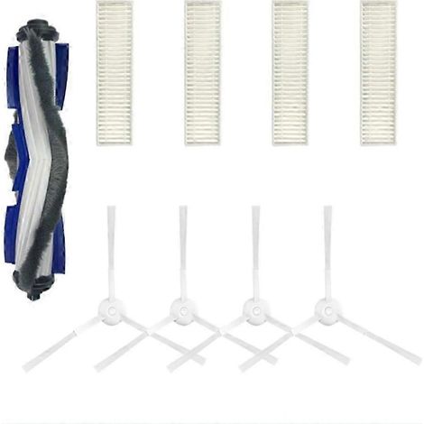 Accessoires compatibles pour les autolaveuses Tefal Rowenta X-Plorer Série 60 RG7447 RG7455WH : brosse principale, brosse latérale, filtre HEPA. WHBYV (1/4)