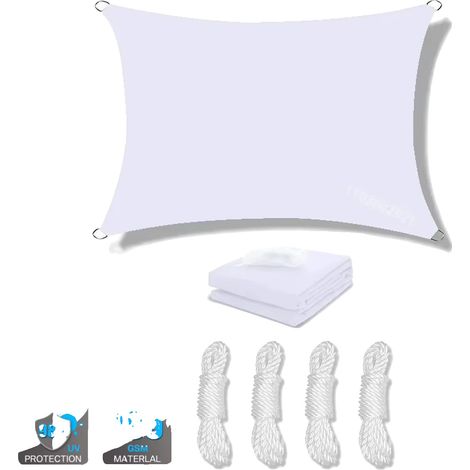 Vela de sombra, impermeable, con protección UV del 95%, 1 unidad, 200x200cm (1/2)