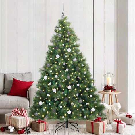 vidaXL Árbol de Navidad artificial con 300 LED Verde 210 cm PE y PVC (1/5)
