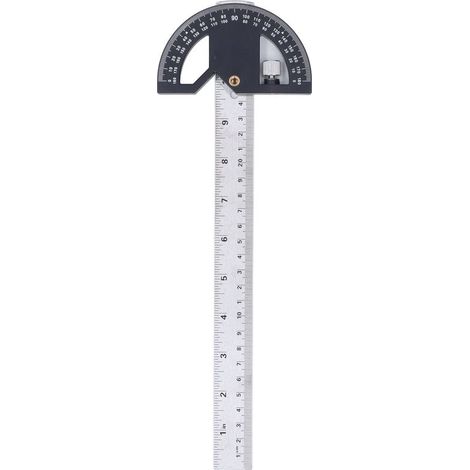Rapporteur d'angle pour la menuiserie, règle d'angle pour la mesure et le traçage des bords du bois, 30,5 cm (12 pouces) (1/5)