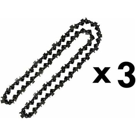3 chaînes de tronçonneuse 20 pouces, pas 0,325", 76 maillons, chaînes de remplacement robustes pour tronçonneuse thermique ou électrique, coupe du bois, élagage et travaux forestiers (1/4)