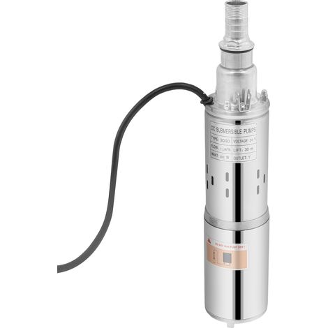 Pompe submersible à énergie solaire, pompe pour puits profonds en acier inoxydable, adaptée aux applications industrielles, domestiques, agricoles, d'irrigation et d'étangs piscicoles. 24 V, 200 W (1/5)