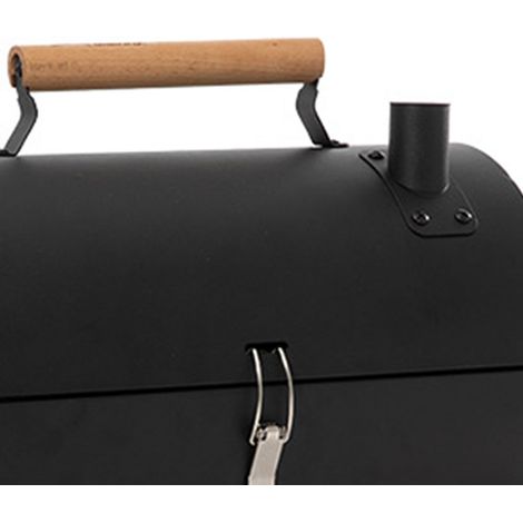 Barbecue portable double face en métal à charbon de bois, sans fumée, idéal pour le camping, les pique-niques et les fêtes, noir. (1/5)