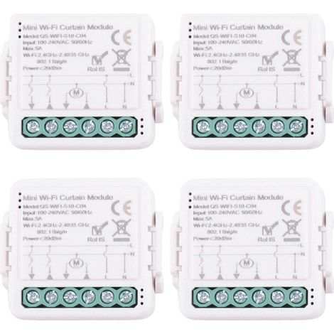 4 modules de commande de rideaux intelligents WiFi Tuya pour moteur électrique de volet roulant, avec application de contrôle à distance Smart Life. (1/5)
