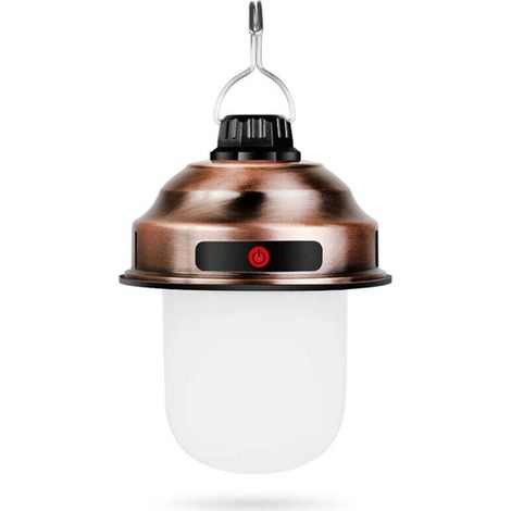 Mini Lampe De Camping, Ampoule Rechargeable Led D'Urgence, Bronze Classique (1/5)