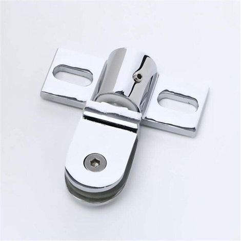 Pivot de porte en verre pour salle de bain – Fixation supérieure et inférieure, support pivotant en acier inoxydable pour porte de douche, quincaillerie robuste pour vitrage 8–12 mm