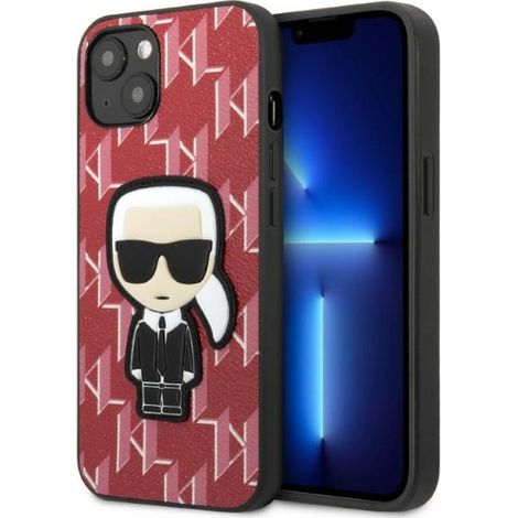 Custodia per iPhone 13 mini Karl Lagerfeld Monogram Rosso (1/5)