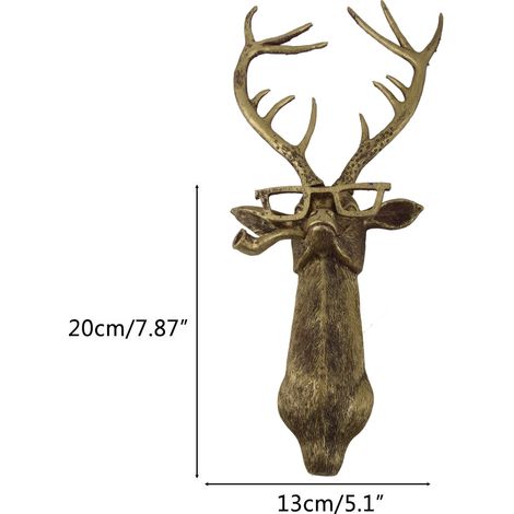 Décoration murale tête de cerf artificielle, bois de cerf, tête de cerf géométrique à suspendre au mur (1/5)