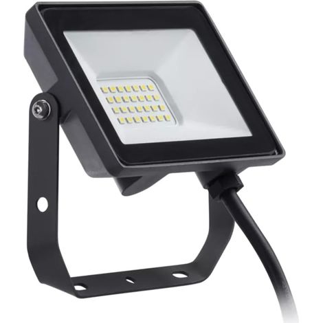 PILA Projecteur LED extérieur, 20 W, non réglable, lumière blanche neutre (4000 K), 1900 lumens, aluminium, IP65, IK06, classe I, durée de vie de 35 000 h, câble de 30 cm (1/5)