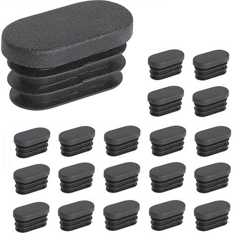 Embouts en Plastique pour Tubes Pieds de Meubles Embouts Ovales pour Pieds de Chaise en Plastique Bouchon pour Tuyau Ovale pour Pieds de Meuble Trampoline Armoire Chaise 20 pièces (15x30mm) (1/4)
