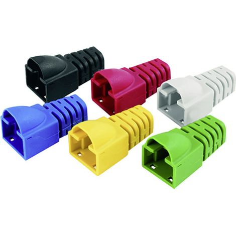Passe-câble anti-pliage, Ø de câble 6.30 mm Telegärtner 100001143 RJ45 Protection anti-pliure noir 1