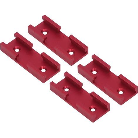 4-teiliger T-Schienenverbinder, Kreuzverbinder aus Aluminiumlegierung für die Holzbearbeitung, rot (1/5)