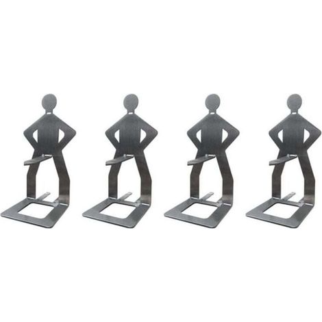 Set di 4 griglie per salsicce, girarrosto portatile per barbecue, in acciaio inox, 20,5x7,5 cm -Crezuo