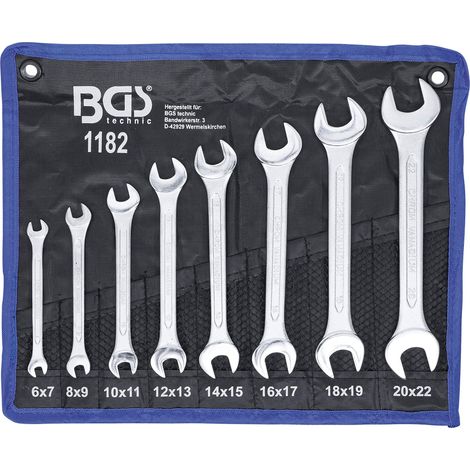 Set chiavi doppie bgs technic cromato acciaio