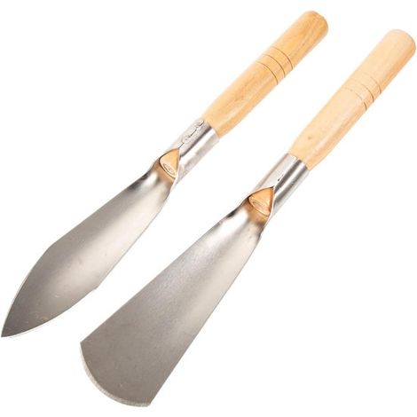 2 pezzi Due Palette da giardino in acciaio inossidabile Attrezzi da giardino Attrezzi manuali per giardinaggio Per coltivazione del terreno Mescolare Adatto per uso in giardino e fattoria