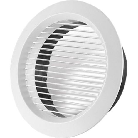 Capuchon de couvercle de tuyau de conduit de sortie de ventilation intérieure circulaire à grille ronde d'aération, ventilateur d'extraction, 125mm (1/5)