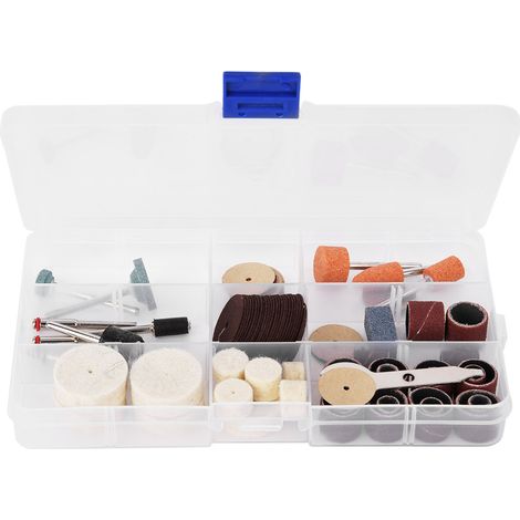 Ortviai Lot de 87 accessoires pour meuleuse électrique – ponçage, polissage et détourage – boîte transparente incluse (1/5)