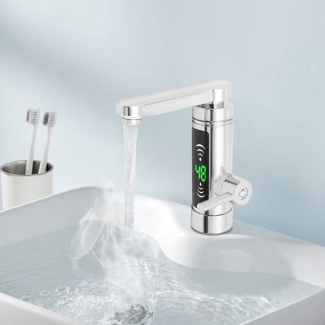 Robinet cascade à chauffage électrique rapide 3 kW Chauffe-eau électrique instantané pour cuisine et salle de bain (1/5)