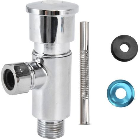 Robinet de chasse d'eau avec bouton-poussoir manuel, kit de réparation de toilettes en alliage de zinc, pièces de rechange pour réservoir G1/2 (1/5)