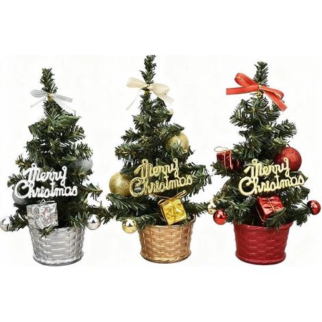 Mini sapin de Noël, petit sapin de Noël, sapin de Noël artificiel, sapin de Noël de bureau, petite décoration artificielle, décoration de Noël (1/5)