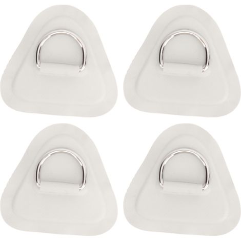 4 Pièces Patch Anneau D Acier Inoxydable pour Bateau Gonflable Planche de Surf Paddle Board Gris (1/5)